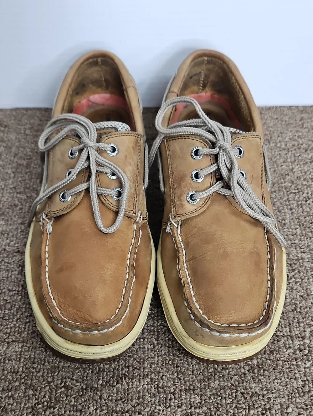 Sperry Top Sider Tan Leather Boat Shoes Sz 9 Mens